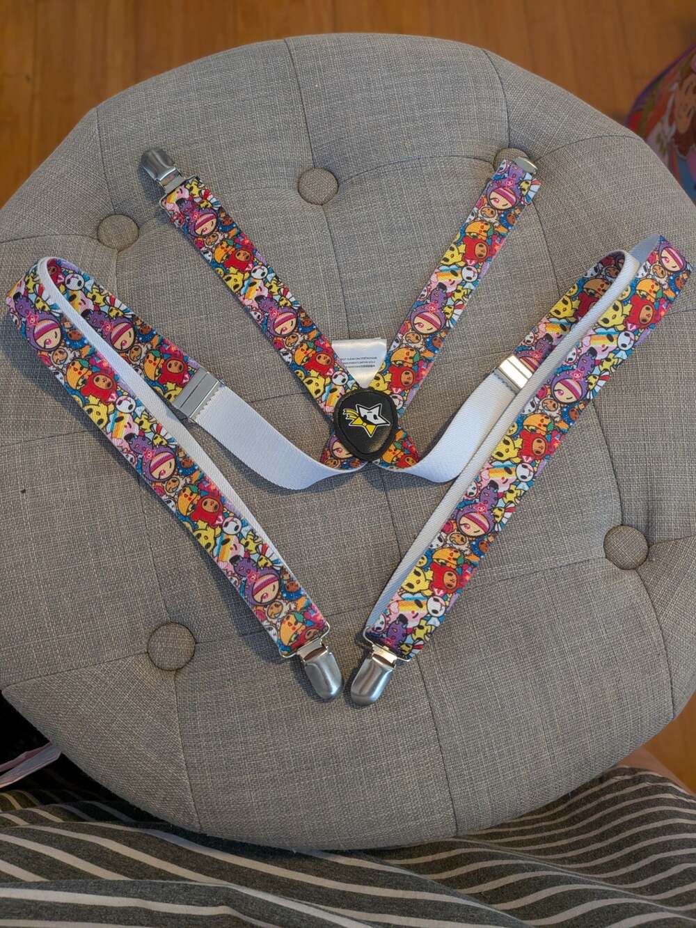 Neon Star by Tokidoki All-Over Print Character Elastic Suspenders